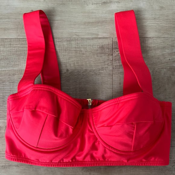 NWOT Kate Spade Georgica Beach Bralette Bikini Top in Geranium Pink- Size M - Picture 4 of 6